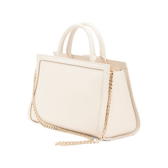 NWT LOVE MOSCHINO Red Heart Beige Satchel Shoulder Handbag MSRP $455 - Picture 15 of 15